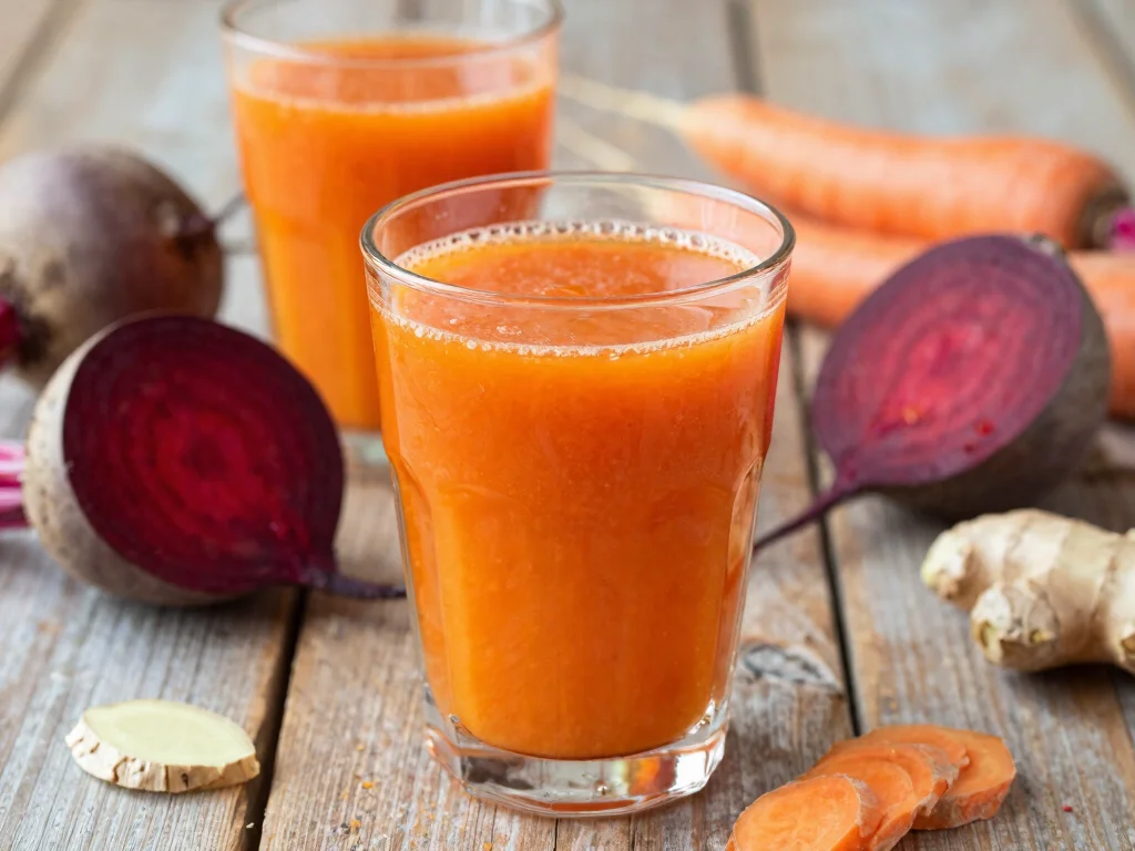 17 Juice Recipes with Beets for Energy & Recovery - 3. Beet & Carrot Revitalizer 1