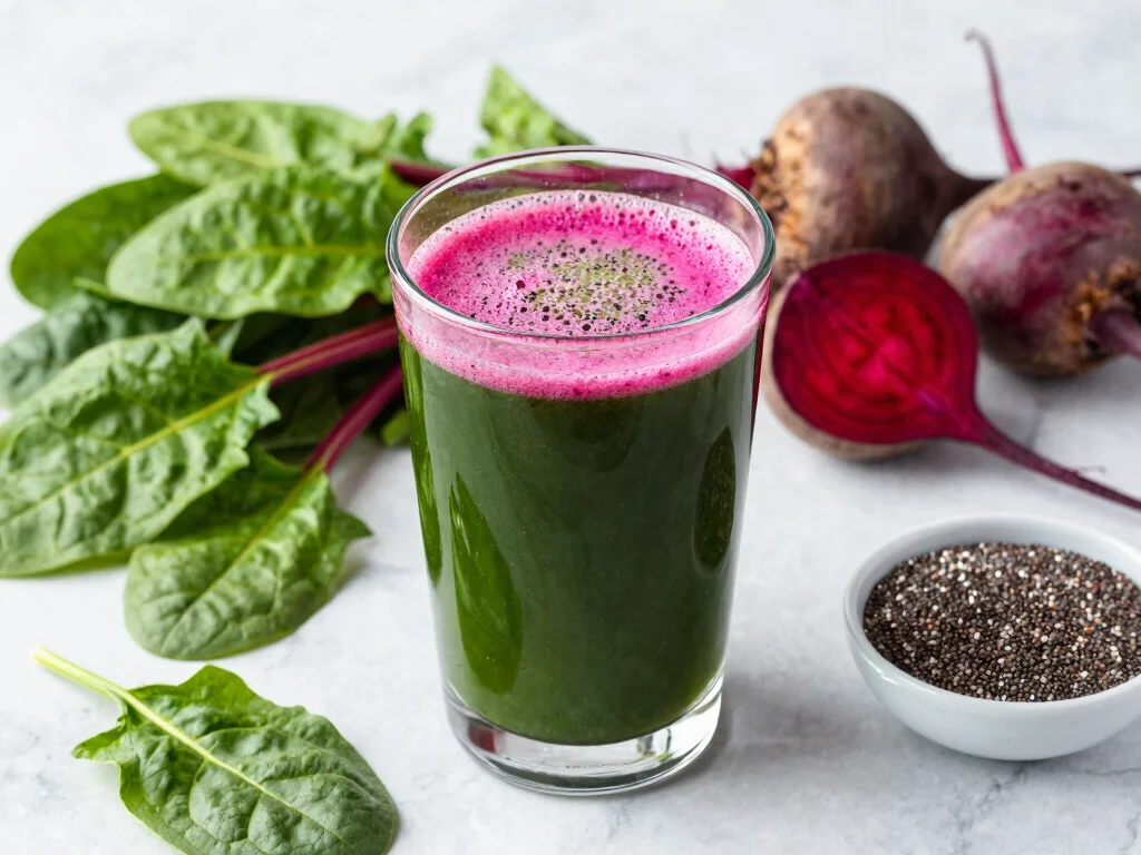 17 Juice Recipes with Beets for Energy & Recovery - 4. Green Beet Juice 1