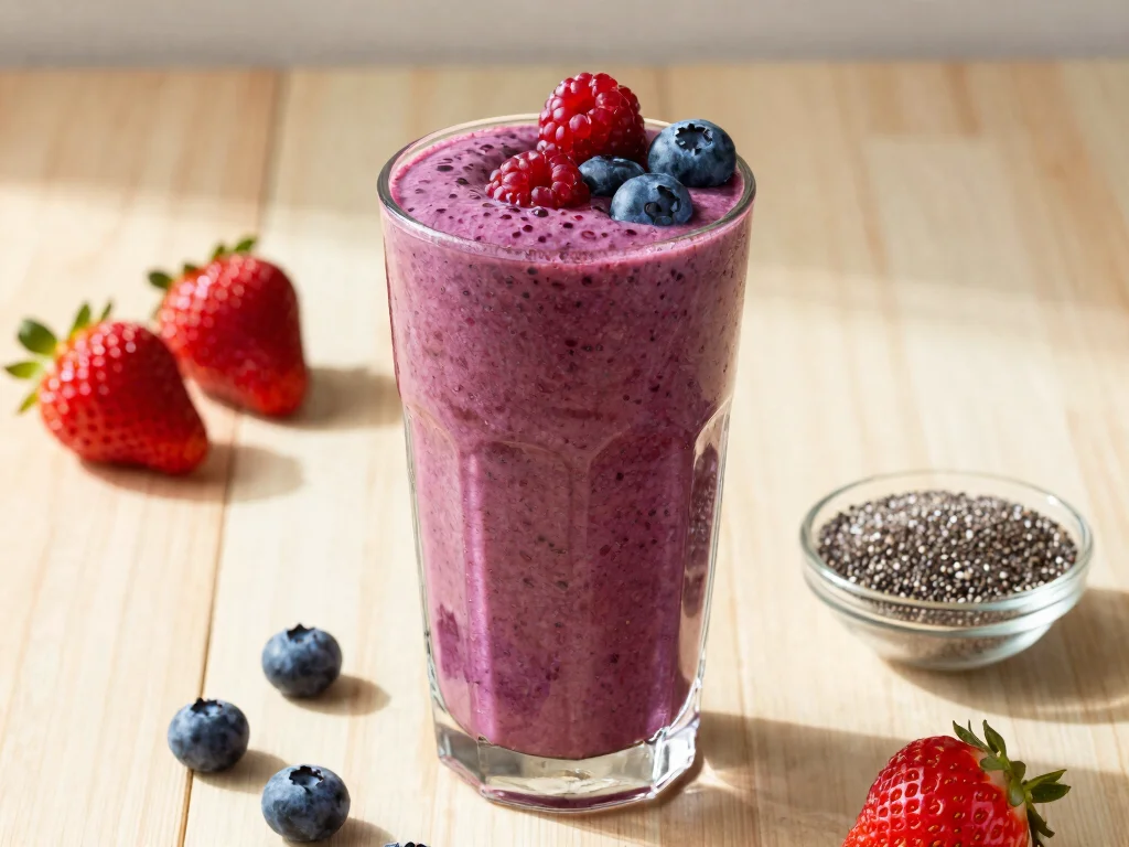 17 Juice Recipes with Beets for Energy & Recovery - 8. Beet & Berry Smoothie 1