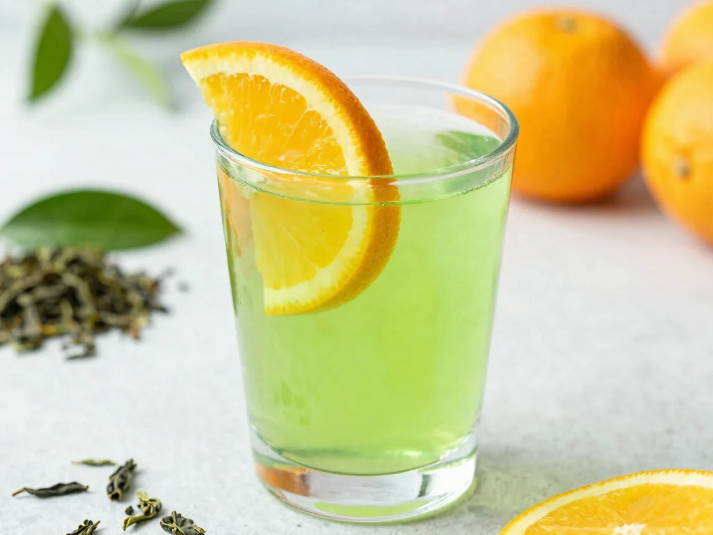17 Low Carb Juice Recipes for Keto & Dieting - 13. Green Tea Citrus Juice 1