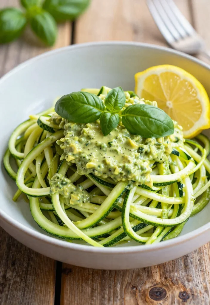 17 Low-Carb Vegetarian Keto Meal Plans That Actually Work - 1. Zucchini Noodles with Avocado Pesto 1