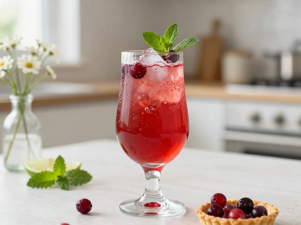 17 Recipes with Cranberry Juice (Tart & Healthy) - 1. Tart Cranberry Juice Mocktail 1