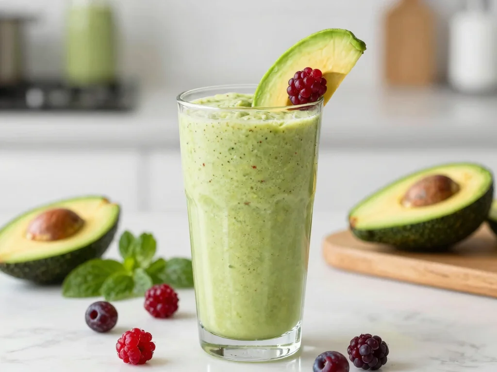 17 Recipes with Cranberry Juice (Tart & Healthy) - 13. Cranberry Juice and Avocado Smoothie 1