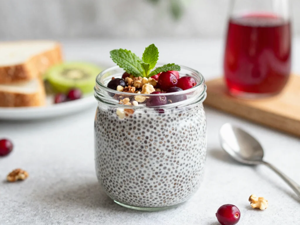 17 Recipes with Cranberry Juice (Tart & Healthy) - 14. Cranberry Juice Chia Seed Pudding 1