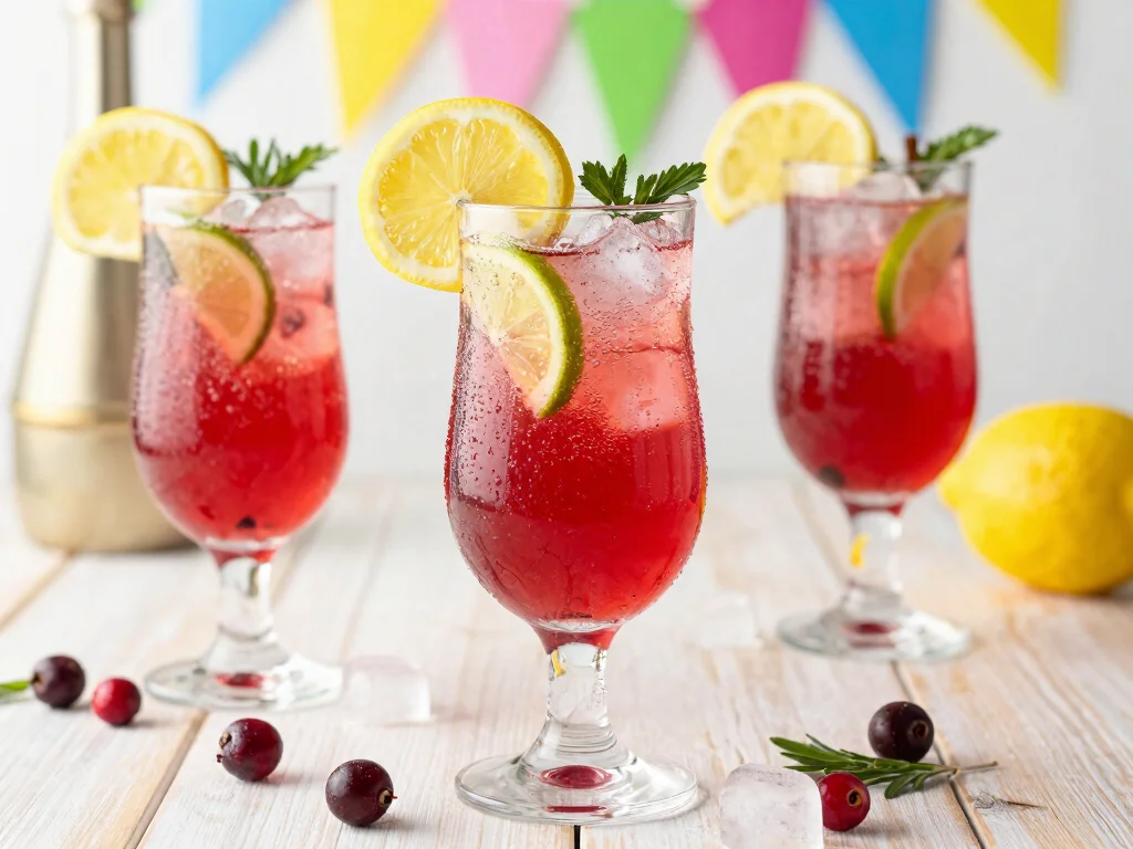 17 Recipes with Cranberry Juice (Tart & Healthy) - 3. Cranberry Juice and Ginger Ale Spritzer 1