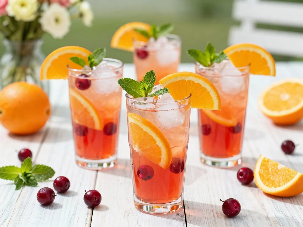 17 Recipes with Cranberry Juice (Tart & Healthy) - 8. Cranberry Citrus Spritzer 1