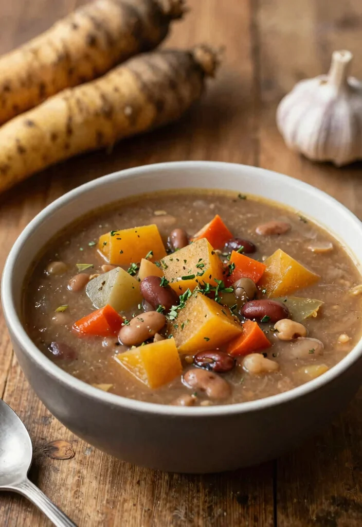 17 Tasty Vegetarian 15-Bean Soup Recipes to Warm the Soul - 14. Earthy Root Vegetable 15-Bean Soup 1