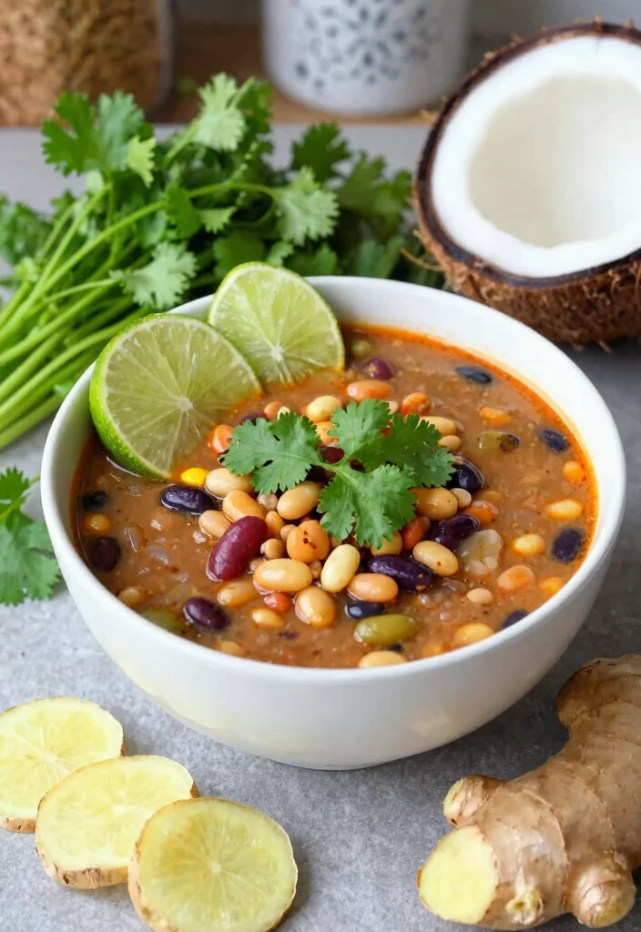 17 Tasty Vegetarian 15-Bean Soup Recipes to Warm the Soul - 7. Thai-Inspired 15-Bean Soup 1