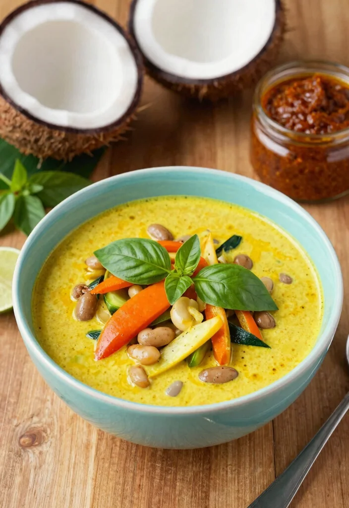 17 Vegetarian 15-Bean Soup Recipes for Cozy Weeknights - 10. Thai Coconut Curry 15-Bean Soup 1