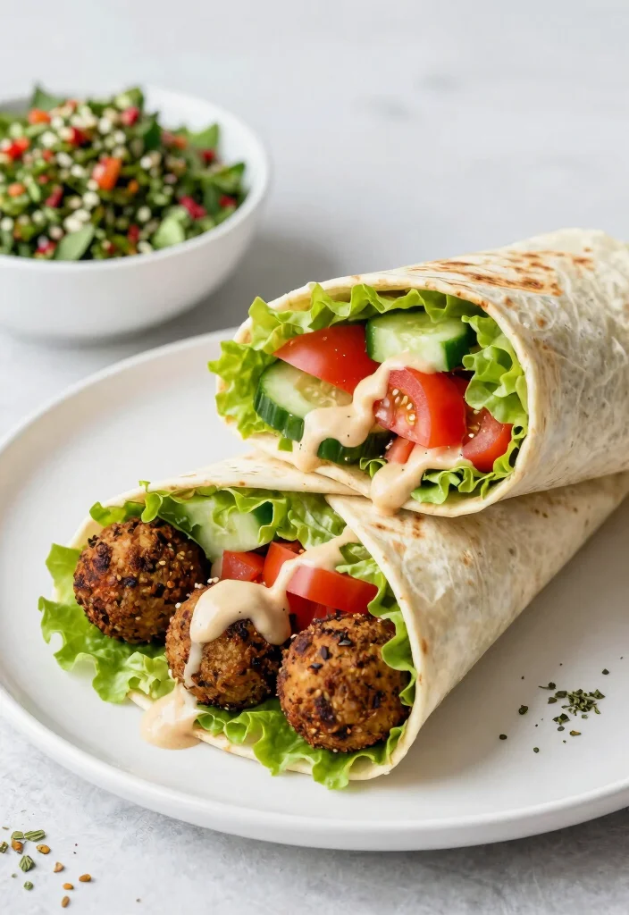 17 Vegetarian Fast-Food Options You Can Order Anywhere - 2. Mediterranean Falafel Wrap 1