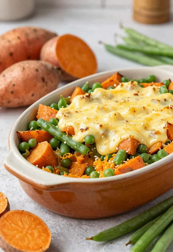 17 Vegetarian Green Bean Casserole Recipes Everyone Will Love - 13. Green Bean and Sweet Potato Casserole 1