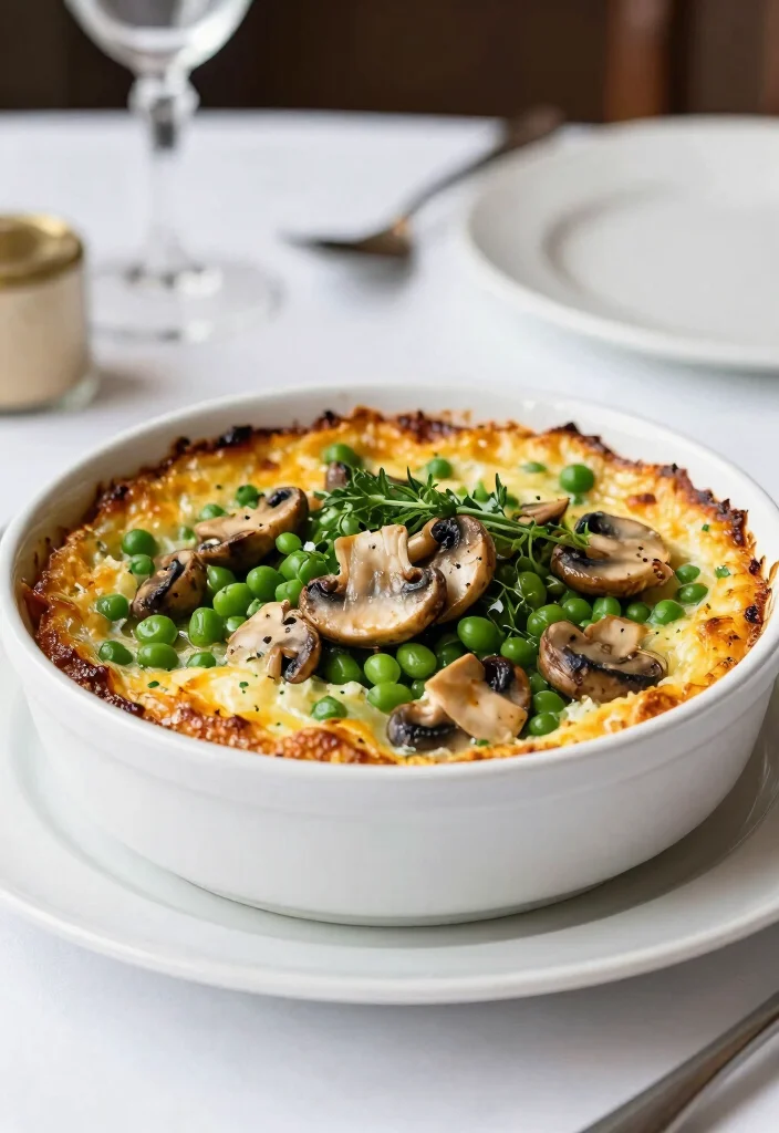 17 Vegetarian Green Bean Casserole Recipes Everyone Will Love - 14. Green Bean and Mushroom Gratin 1