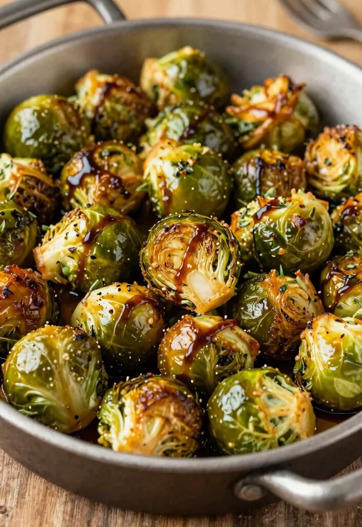 17 Vegetarian Party Appetizers That Impress Every Guest - 14. Balsamic Glazed Brussels Sprouts 1