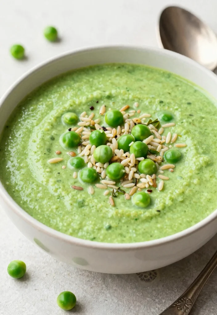 18 Creamy Vegetarian Wild Rice Soup Recipes to Warm You Up - 11. Pea and Wild Rice Soup 1