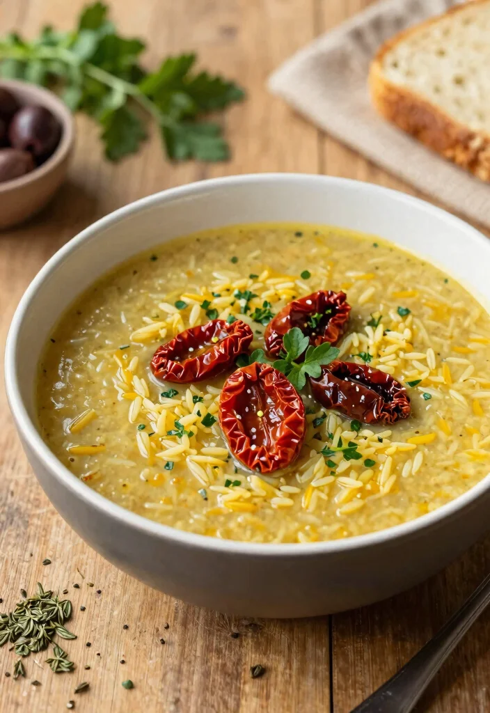 18 Creamy Vegetarian Wild Rice Soup Recipes to Warm You Up - 7. Mediterranean Wild Rice Soup 1