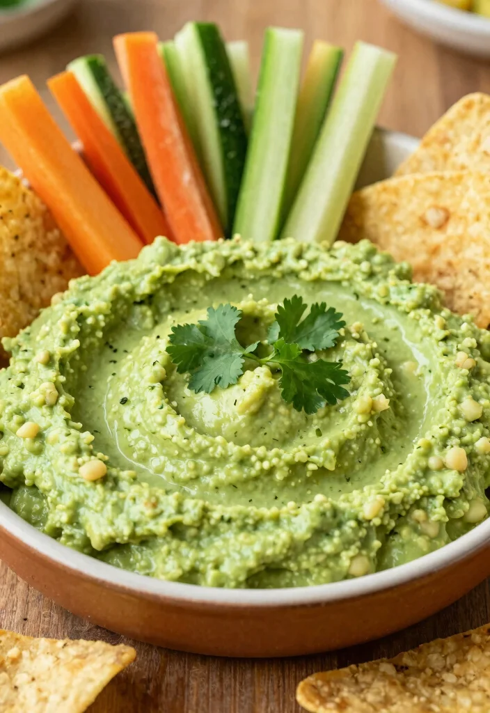 18 Delicious Vegetarian 7-Layer Dip Ideas for Parties - 7. Avocado and White Bean Dip 1