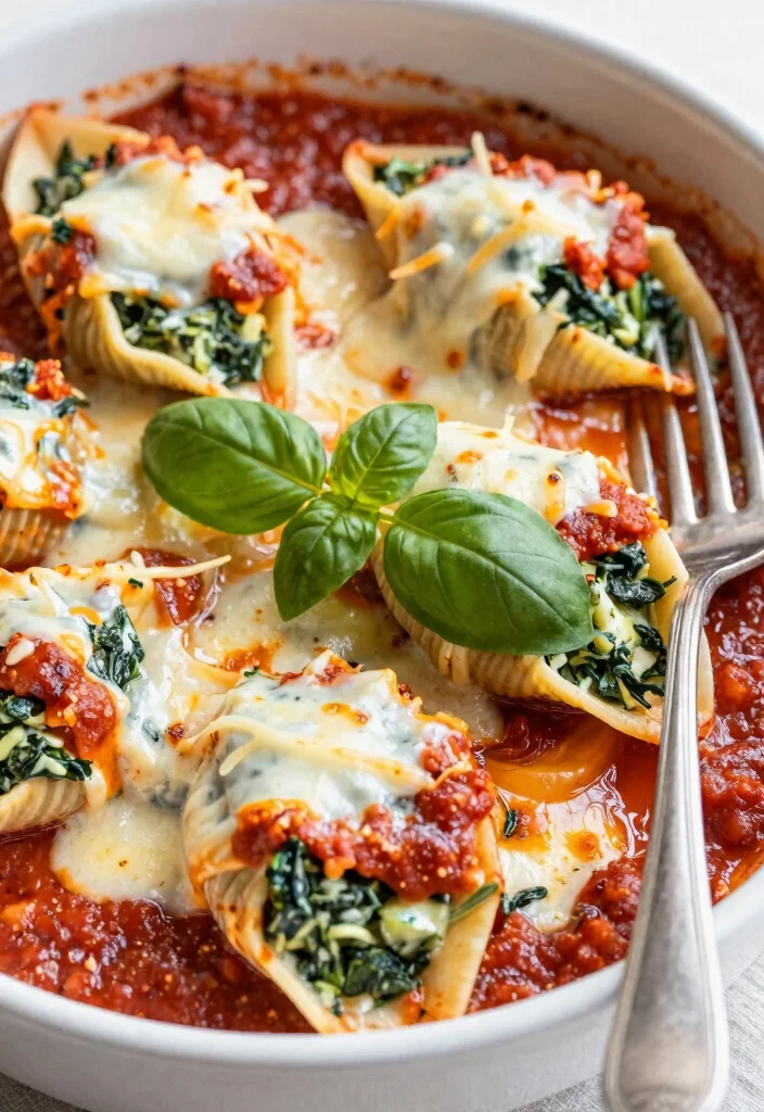 18 Easy Vegetarian Dinner Recipes for Two - 1. Creamy Spinach and Ricotta Stuffed Shells 1