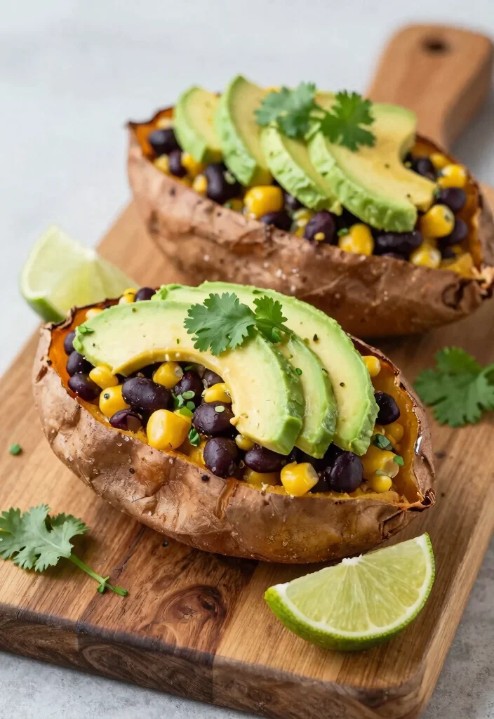 18 Easy Vegetarian Dinner Recipes for Two - 16. Stuffed Sweet Potatoes with Black Beans 1