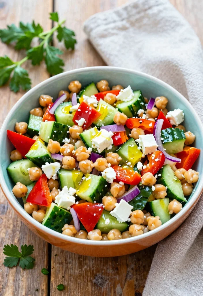 18 Easy Vegetarian Dinner Recipes for Two - 3. Mediterranean Chickpea Salad 1
