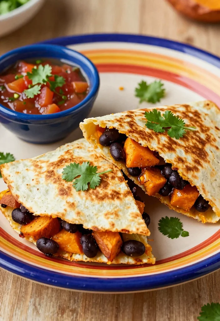 18 Easy Vegetarian Dinner Recipes for Two - 8. Sweet Potato and Black Bean Quesadillas 1