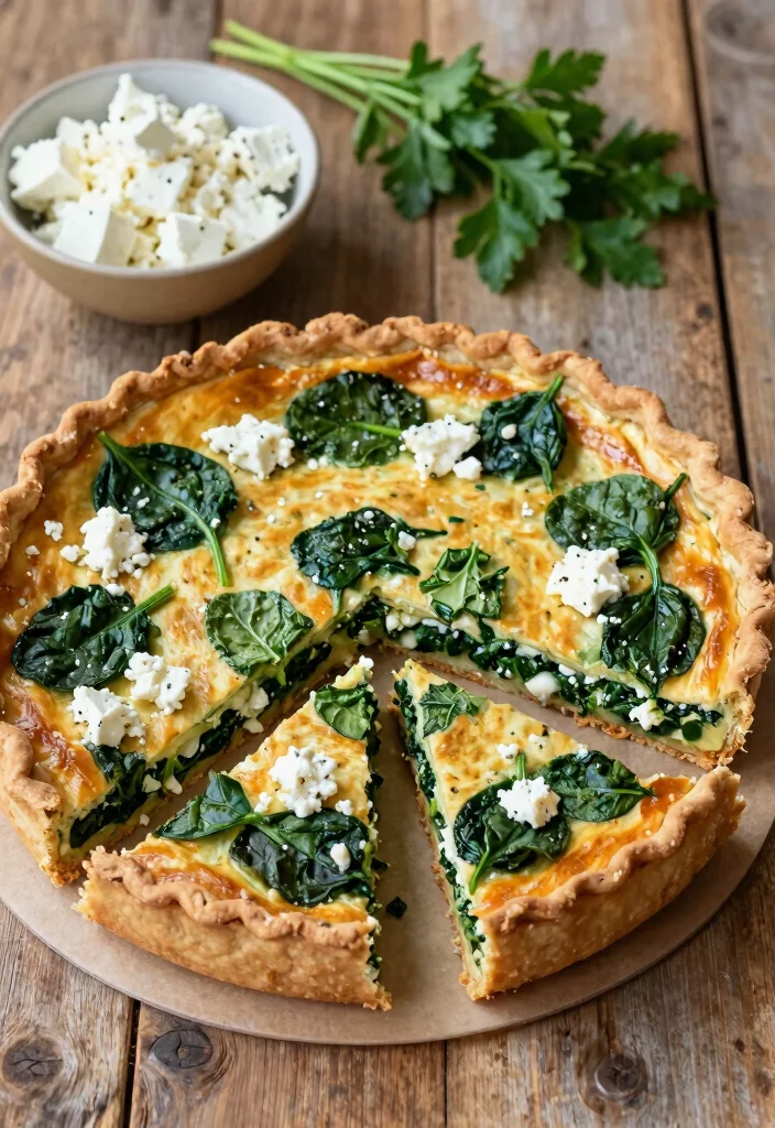 18 Easy Vegetarian Quiche Recipes for Any Meal - 1. Spinach and Feta Quiche 1