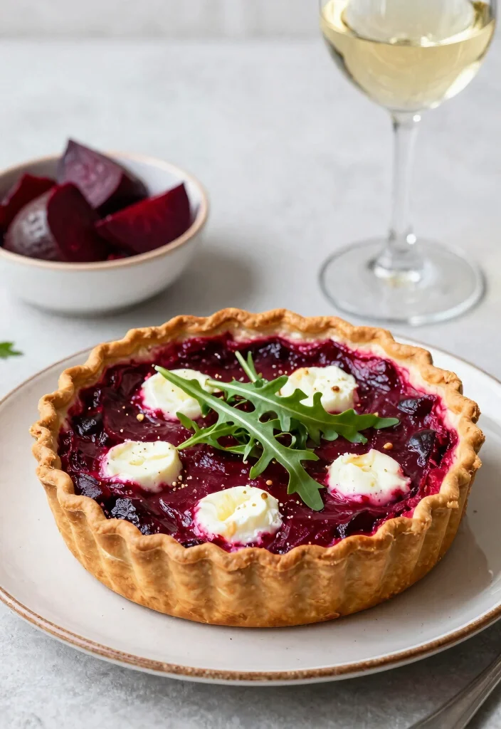18 Easy Vegetarian Quiche Recipes for Any Meal - 12. Beet and Goat Cheese Quiche 1