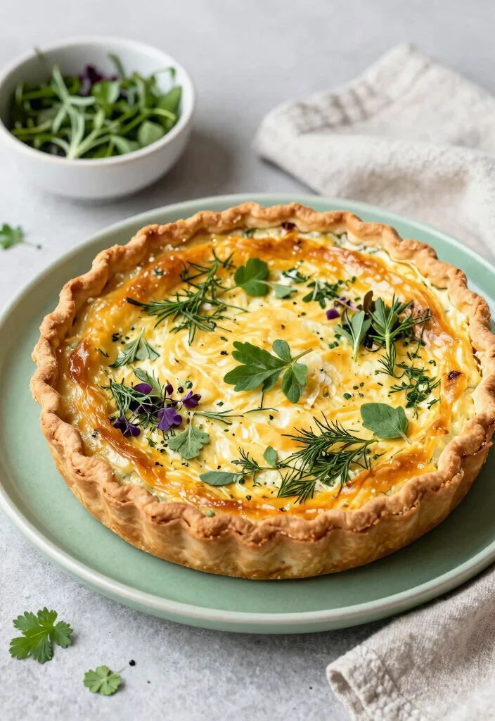 18 Easy Vegetarian Quiche Recipes for Any Meal - 15. Herb and Cheese Quiche 1