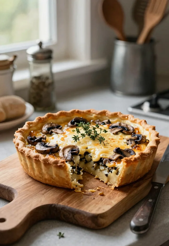 18 Easy Vegetarian Quiche Recipes for Any Meal - 3. Mushroom and Gruyère Quiche 1