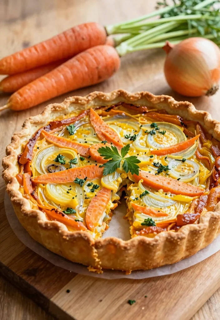 18 Easy Vegetarian Quiche Recipes for Any Meal - 7. Carrot and Onion Quiche 1