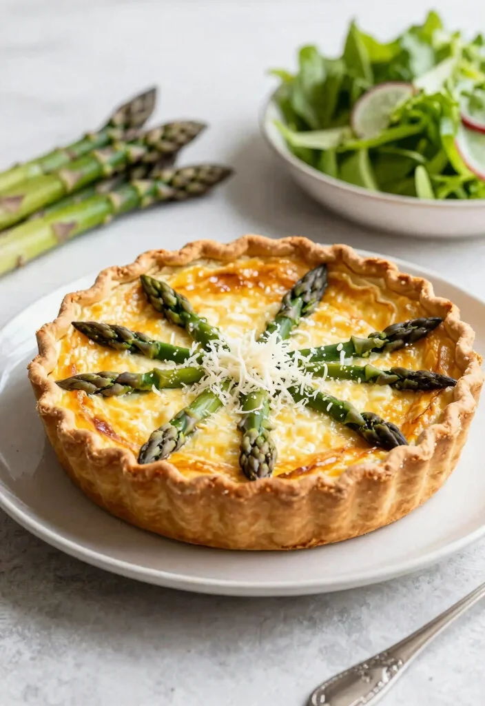 18 Easy Vegetarian Quiche Recipes for Any Meal - 9. Asparagus and Cheese Quiche 1