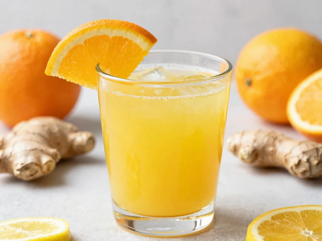 18 Ginger Juice Recipes for Immunity - 13. Ginger Honey Citrus Blast 1
