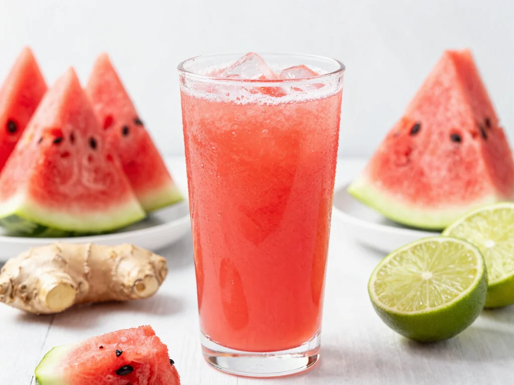 18 Ginger Juice Recipes for Immunity - 16. Ginger Watermelon Splash 1