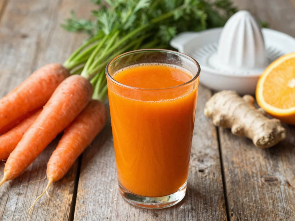 18 Ginger Juice Recipes for Immunity - 5. Ginger Carrot Delight 1