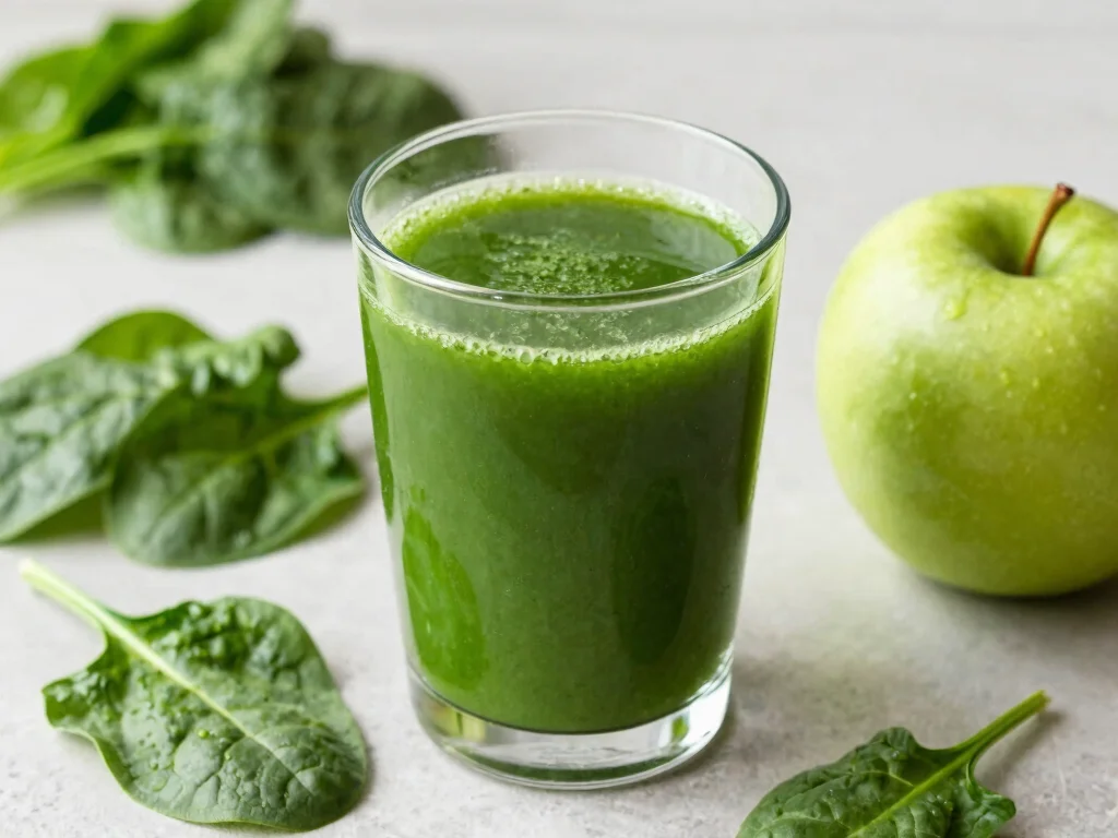 18 Green Juice Recipes for Keto Diet - 16. Sweet Spinach & Apple Juice 1