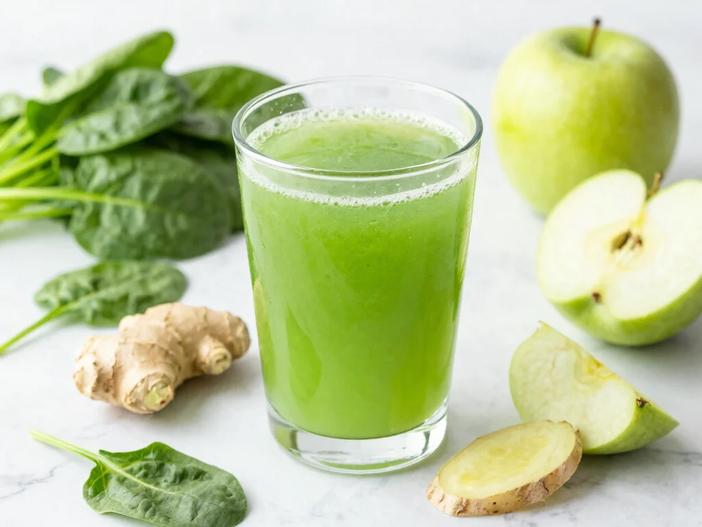 18 Green Juice Recipes for Keto Diet - 5. Green Ginger Zing Juice 1