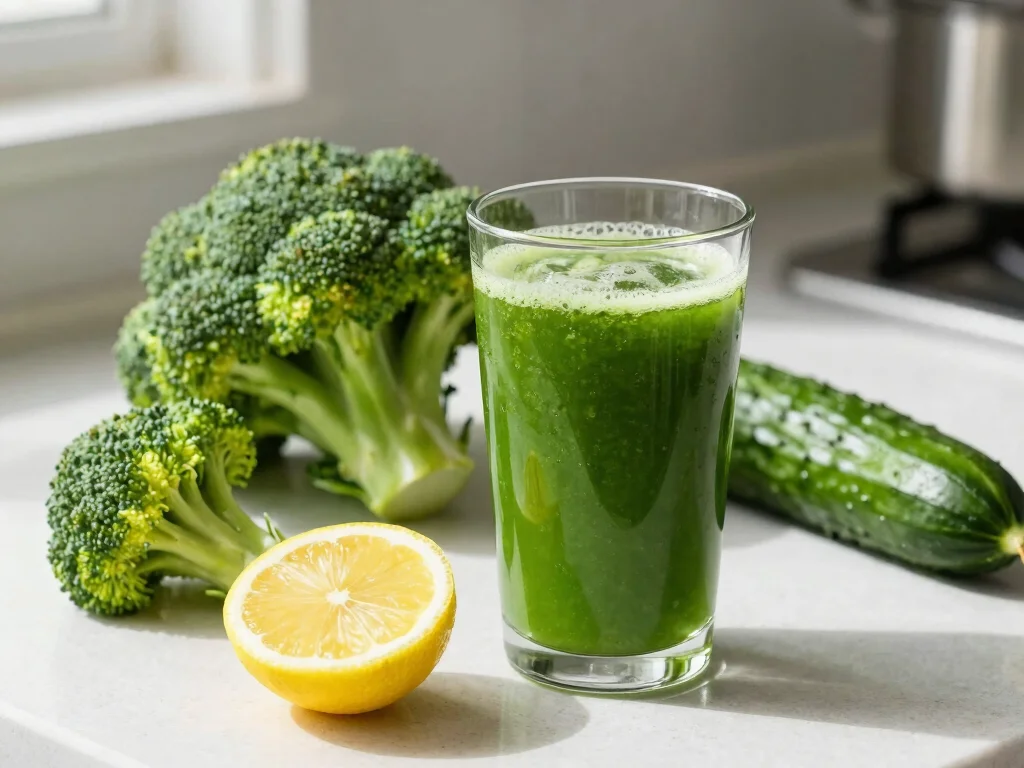 18 Green Juice Recipes for Keto Diet - 6. Broccoli Green Juice 1