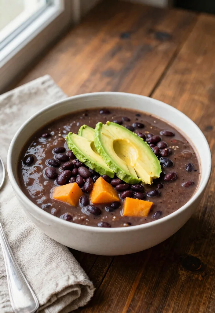 18 Healthy Vegetarian Vegetable Soup Recipes for Every Season - 10. Black Bean and Sweet Potato Soup 1
