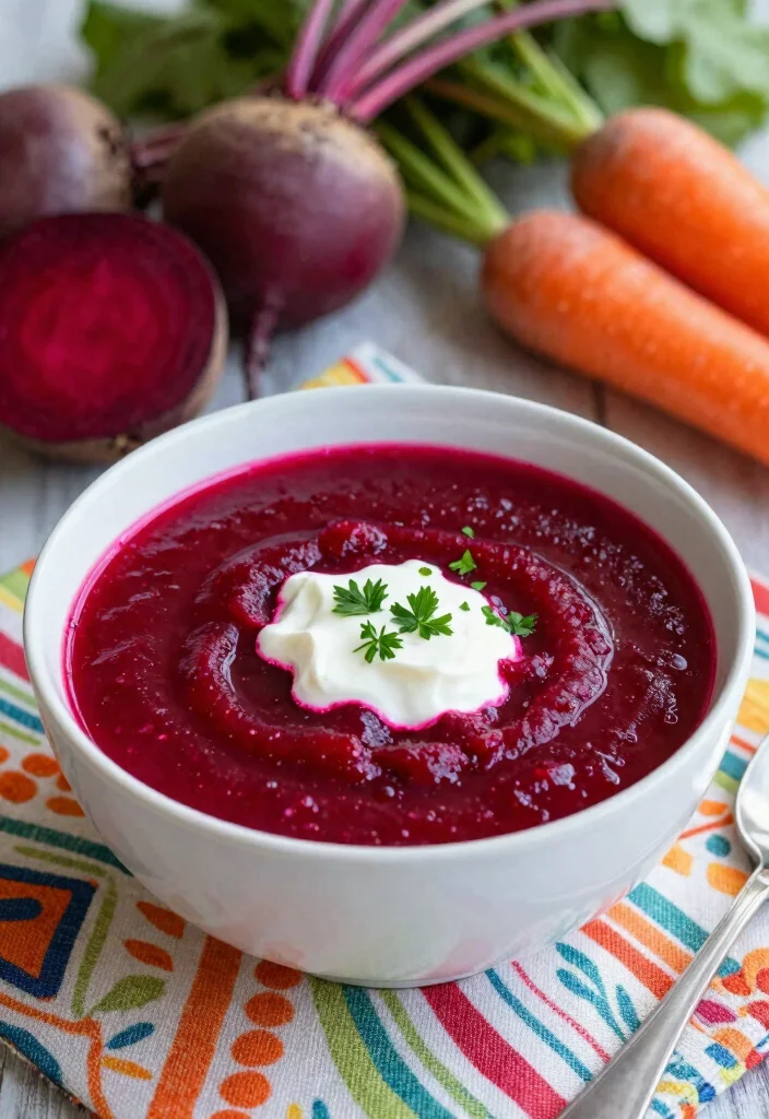 18 Healthy Vegetarian Vegetable Soup Recipes for Every Season - 13. Beet and Carrot Soup 1