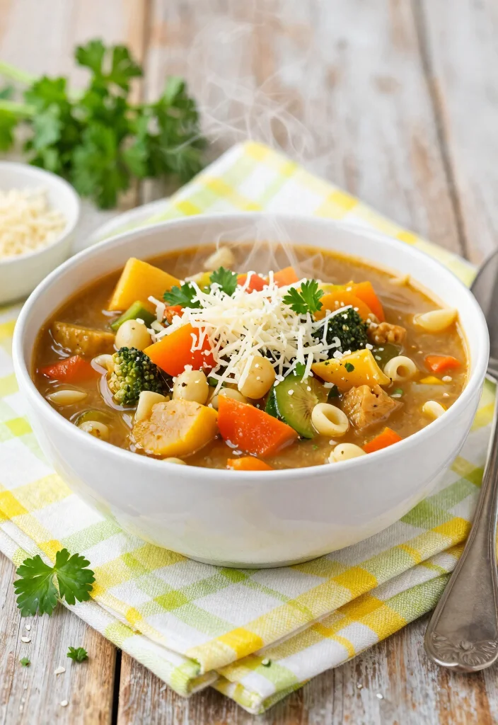 18 Healthy Vegetarian Vegetable Soup Recipes for Every Season - 18. Seasonal Vegetable Minestrone 1