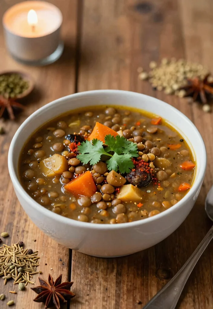 18 Healthy Vegetarian Vegetable Soup Recipes for Every Season - 4. Spicy Lentil and Veggie Soup 1