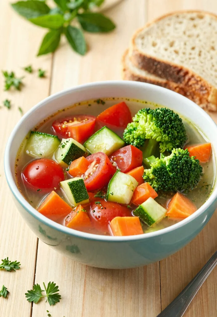 18 Healthy Vegetarian Vegetable Soup Recipes for Every Season - 5. Vibrant Garden Vegetable Soup 1