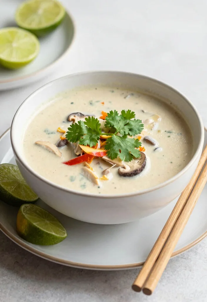 18 Healthy Vegetarian Vegetable Soup Recipes for Every Season - 6. Thai Coconut Vegetable Soup 1