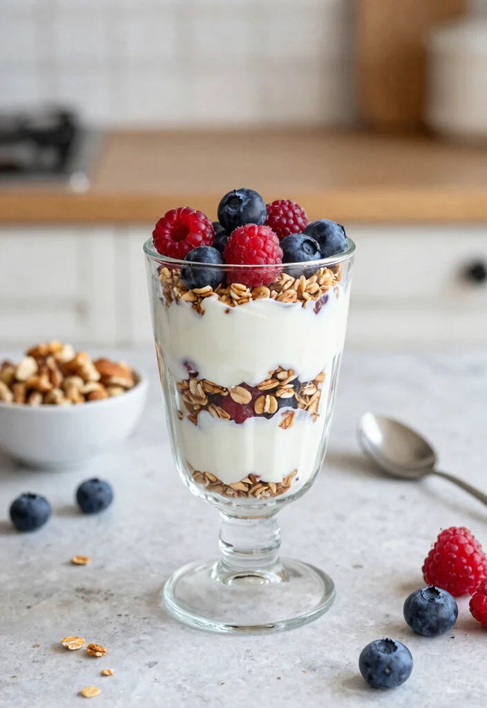18 High-Protein Vegetarian Recipes That Aren’t Boring - 10. Greek Yogurt Parfait with Granola and Nuts 1