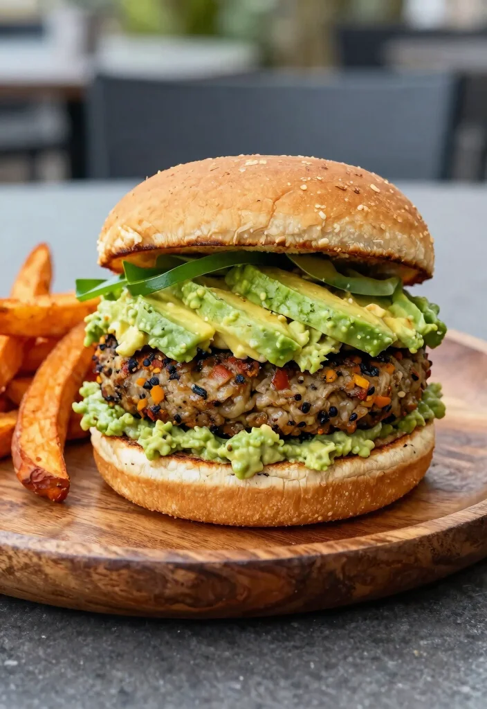 18 High-Protein Vegetarian Recipes That Aren’t Boring - 15. Veggie Burger with Avocado Spread 1