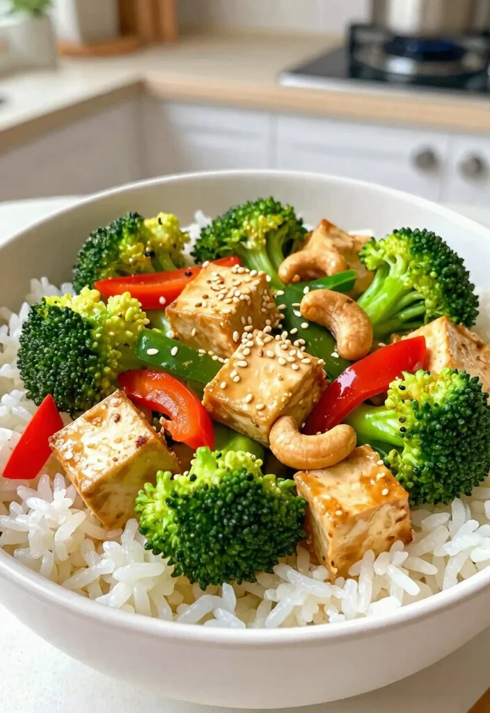 18 High-Protein Vegetarian Recipes That Aren’t Boring - 4. Tofu Stir-Fry with Broccoli and Cashews 1