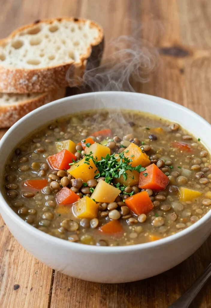 18 High-Protein Vegetarian Recipes That Aren’t Boring - 8. Vegetable and Lentil Soup 1