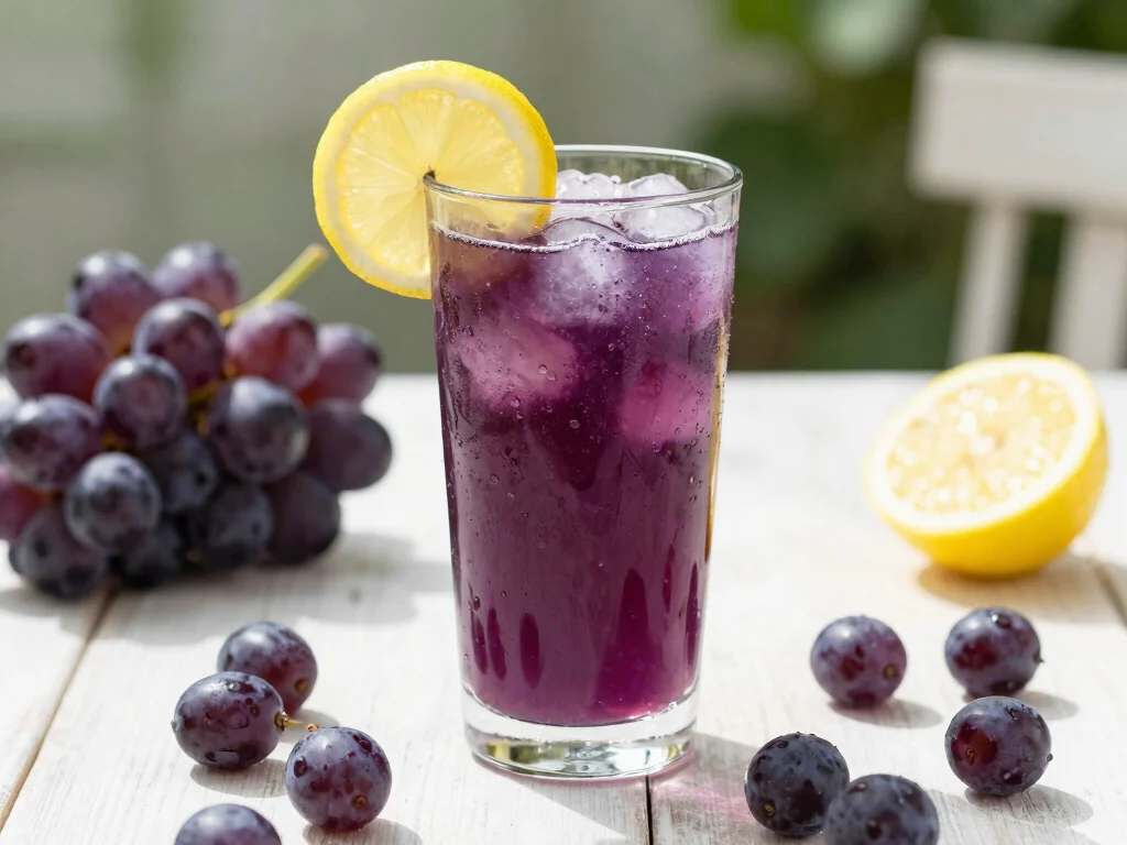 18 Hormone Balance Juice Recipes (Naturally Support Health) - 16. Grape Lemonade Juice 1
