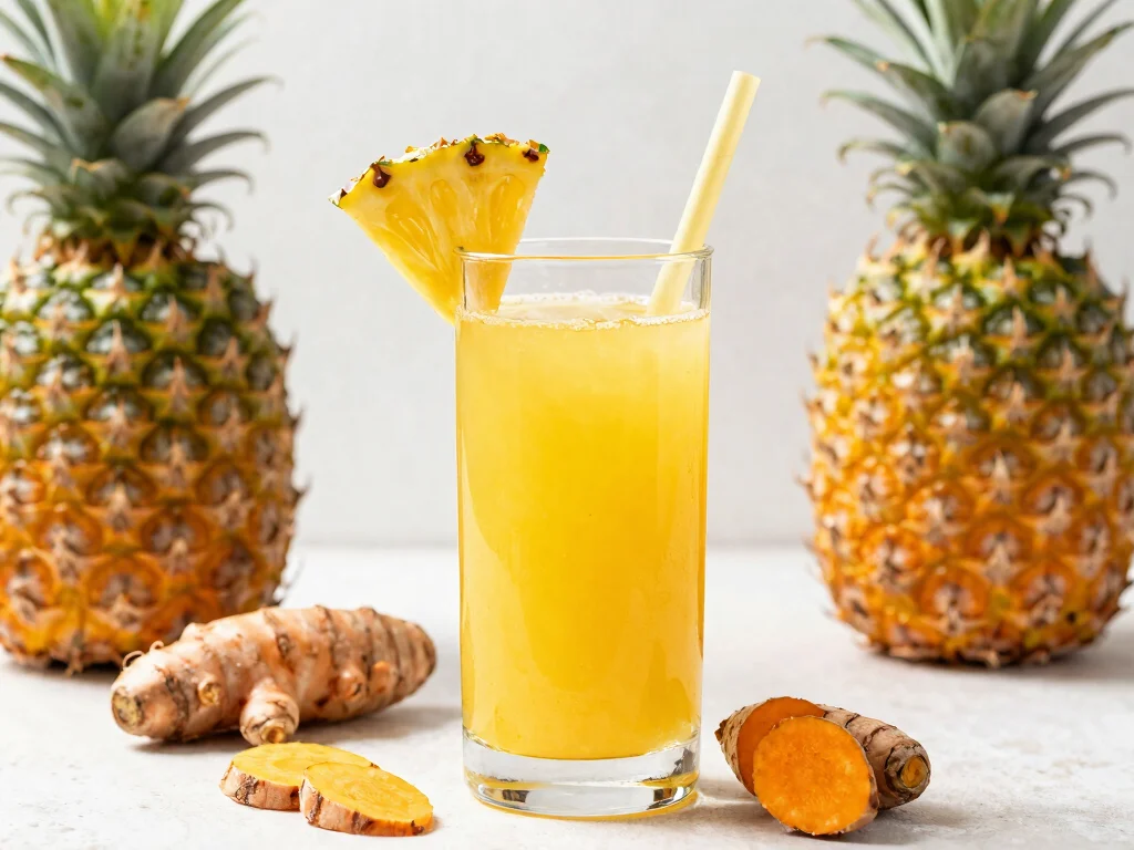 18 Hormone Balance Juice Recipes (Naturally Support Health) - 3. Tropical Turmeric Juice 1