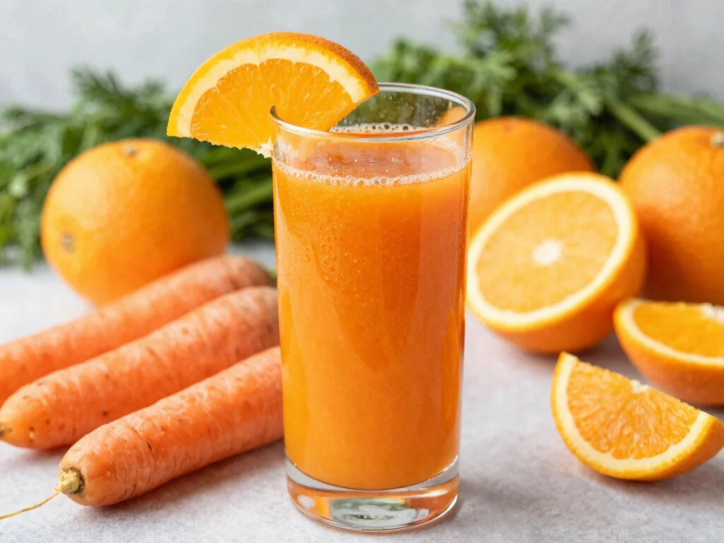 18 Hormone Balance Juice Recipes (Naturally Support Health) - 5. Carrot Citrus Juice 1