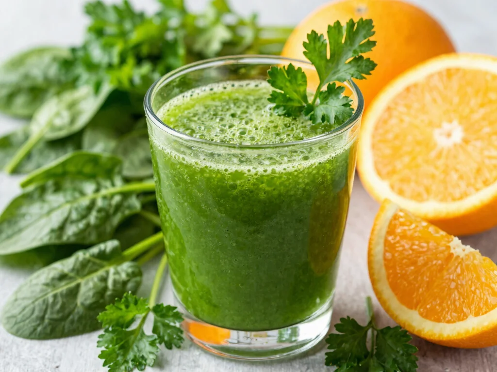 18 Hormone Balance Juice Recipes (Naturally Support Health) - 7. Citrus Green Juice 1